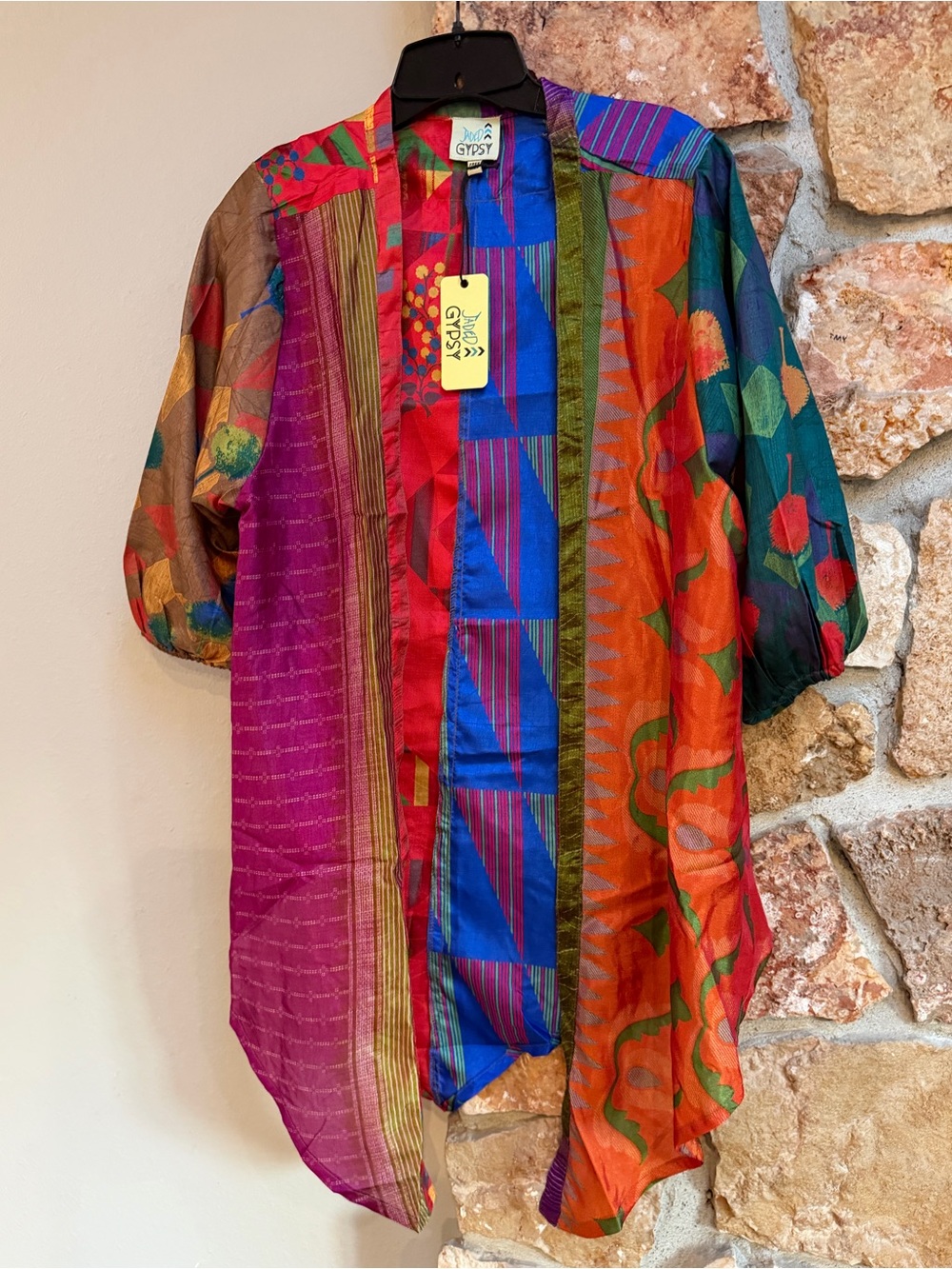 Jaded Gypsy Colorful Patchwork Sari Kimono